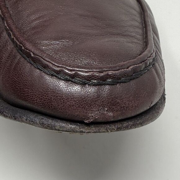 Allen Edmonds Modena Loafers Mens 9 EEE Wide Burgundy Leather Slip On Shoe Italy main image 15